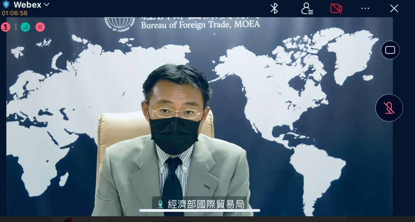 臺灣貿易局副局長李冠志致詞